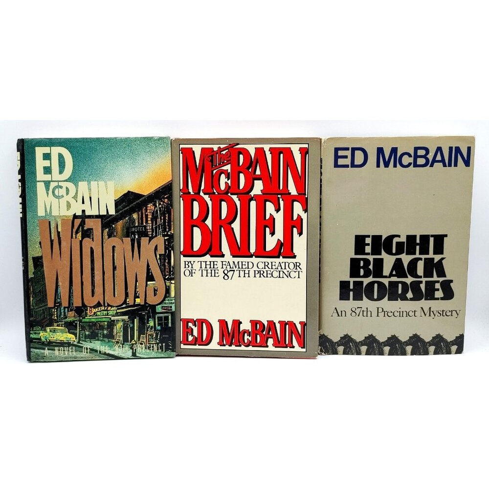 Lot of 3 Ed McBain: Black Horses McBain Brief Widows (87th Precinct series) HC